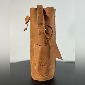 Kamili Designs Leather Wine Bag